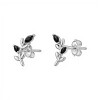Caravanas Rama Onix - plata 925 - CA4291 sinpiedra