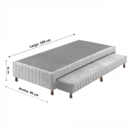 BOX BASE CAMA AUXILIAR MARINERA DE 1 PLAZA GRIS