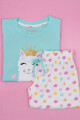 K PIJAMA PT LLAMA TURQUESA