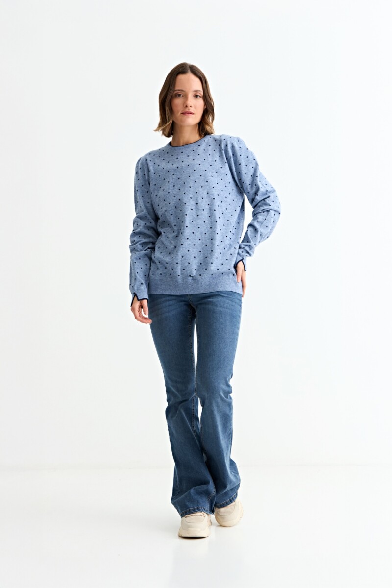 Sweater corazones CELESTE