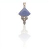 Dije Colgante Triangular-Plata 925-Blue Lace y Piedra Luna-CP3983 conpiedra