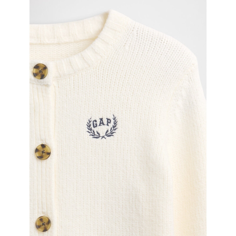 FRCH LOGO CARDI IVORY FROST