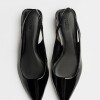 Stiletto Marga en cuero charol arrugado Negro