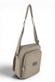 Morral Cruzado (Bandolera) en Tafeta Amasada Beige
