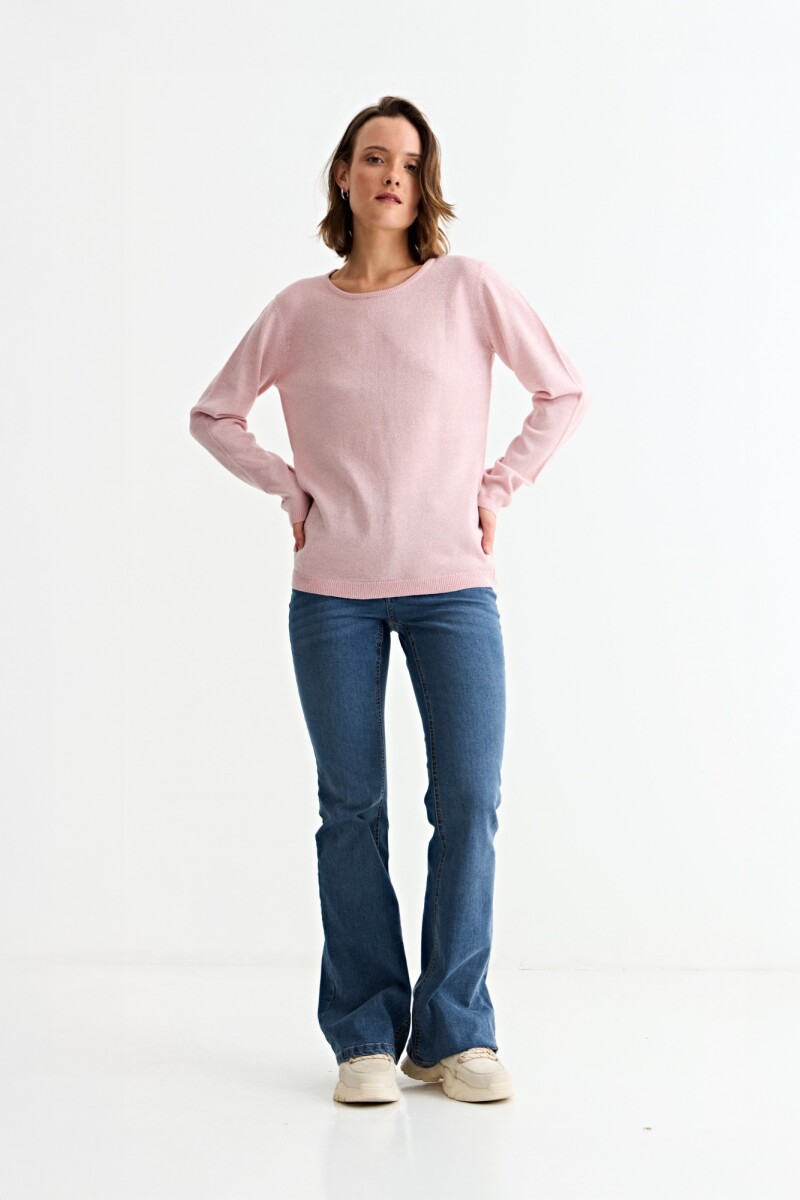 Sweater hilo metálico ROSA