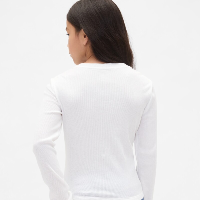 FRCH LS RIBBED TEE NEW OFF WHITE