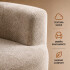 Sillón Puff ComboHome Kumo Redondo Corderito Diseño Premium Blanco 1