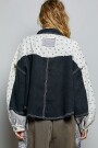 CHAQUETA DENIM ENCAJE Negro
