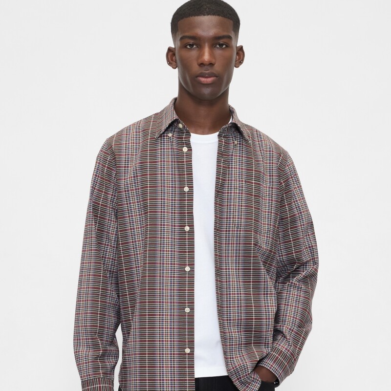 LS OX BAS STANDARD FIT BROWN MULTI PLAID