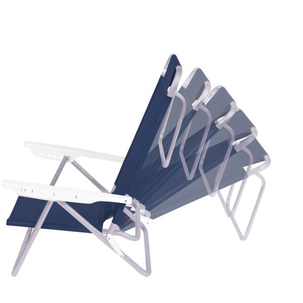 SILLA RECLINABLE 6 POSICIONES ALUMINIO SUMMER AZUL AZUL