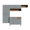 Mueble de Cocina completo 229cm Gris