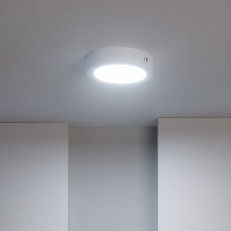 PLRA012 Panel LED Redondo de Adosar 12W Luz Fría