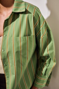 Camisa Rayada Verde
