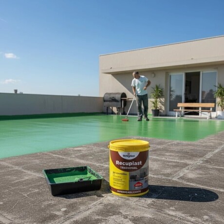 RECUPLAST TRADICIONAL MEMBRANAA POLIURETANICA VERDE CEMENTO 20KG SINTEPLAST ++ N/a