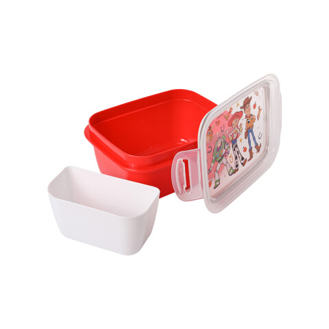Pote Plástico Toy Story con Traba y División 630ML U