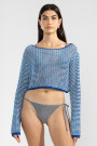CROP SWEATER Blue