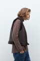 Chaleco con piel reversible chocolate