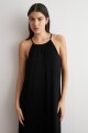 Maxi vestido lurex negro