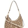 Cartera al hombro Quincie Convertible Mocha Logo/beige