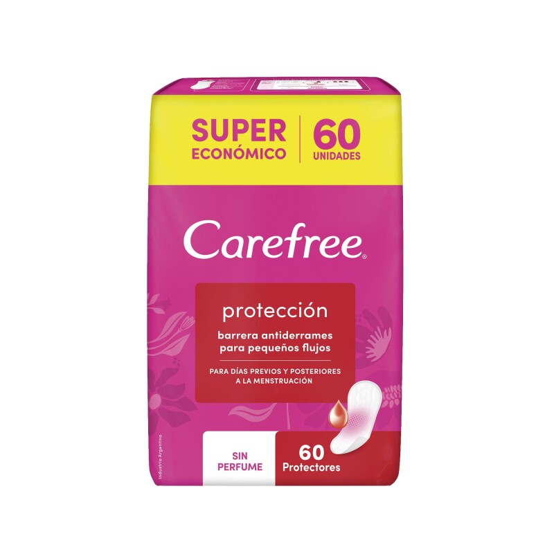 Protectores Diarios Carefree Protección 60 Uds. Protectores Diarios Carefree Protección 60 Uds.