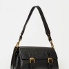 Cartera al hombro Elise en cuero snake bitono Negro