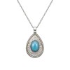 Dije Lagrima - Plata 925 - calcedonia - CP4880 conpiedra