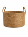 CESTO DE ALGODÓN Y YUTE BEIGE