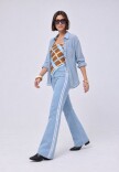 Camisa lino Celeste