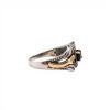 Anillo Labrado-Plata y Oro-Piedra Onix y Zirconia-AN5194 conpiedra