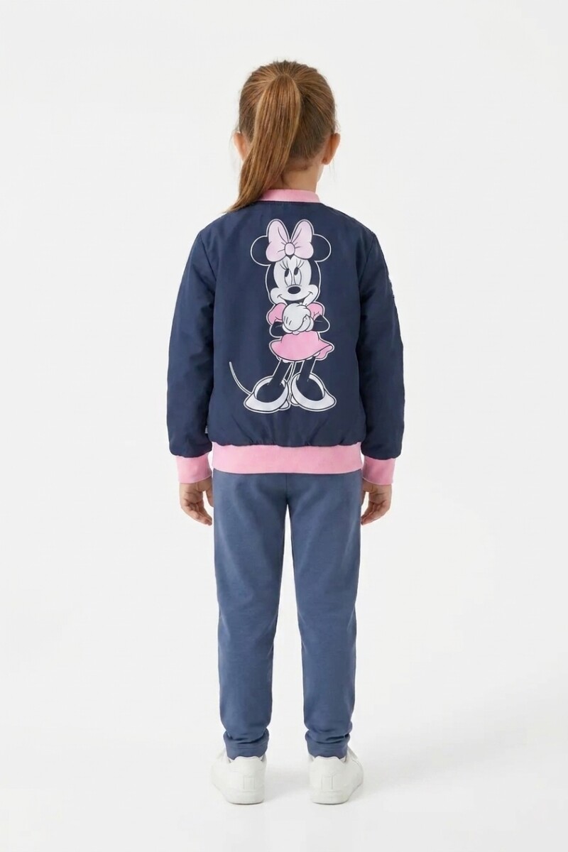 Abrigo campera niña MINNIE AZUL MARINO