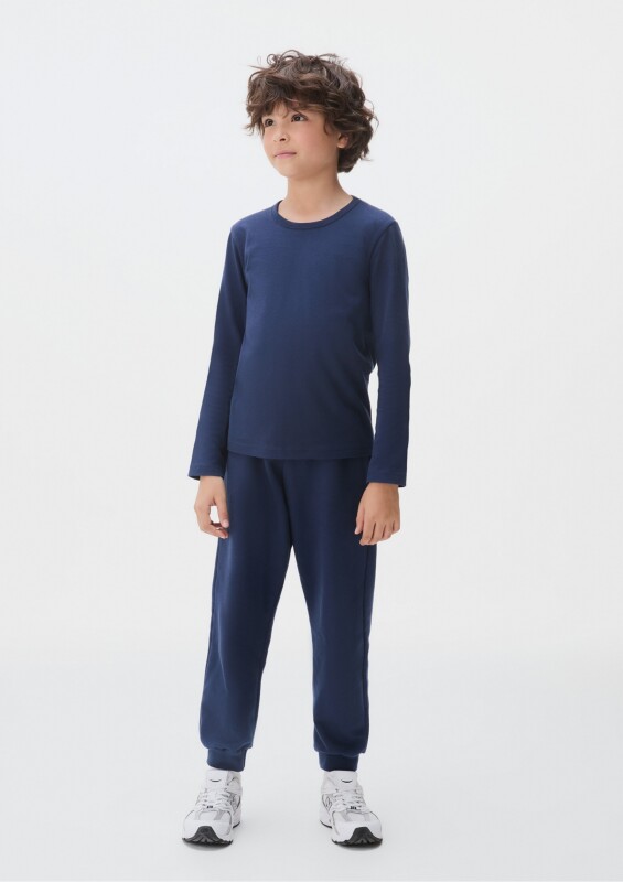 CAMISETA ML UNISSEX AZUL ESCURO