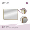 Espejo Horizontal Lumax Suleban c/marco y luz 90x70cm Dorado