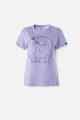 Camiseta mujer Lilo & Stitch LAVANDA