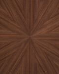 Mesa redonda Naanim de chapa de nogal Ø 120 cm.