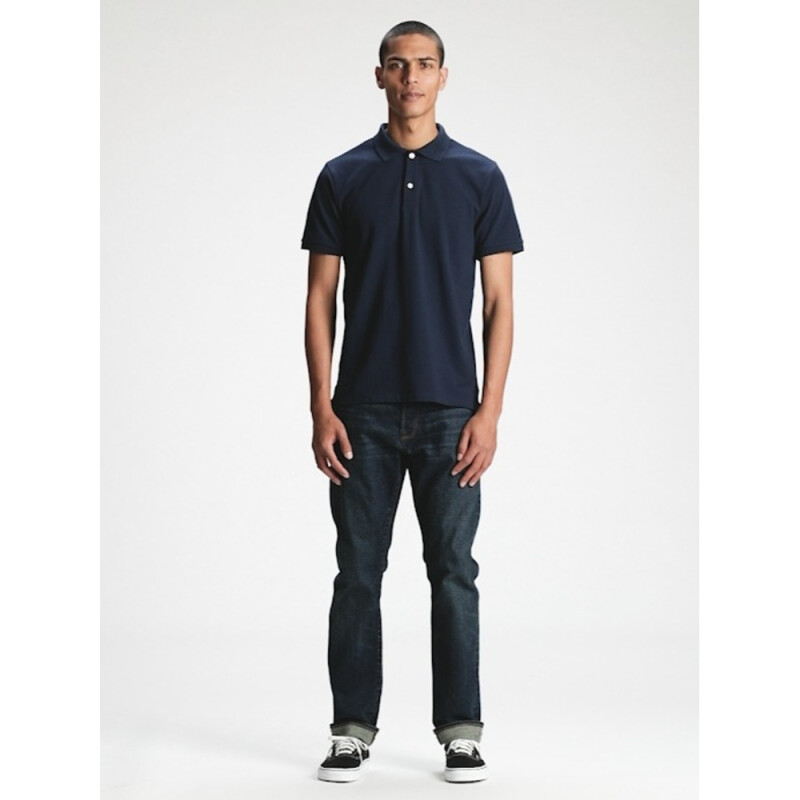 V-STRETCH PIQUE POLO - SOLID TAPESTRY NAVY