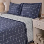 Cubrecama Bea Cuadros Azules Twin