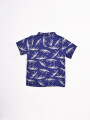 CAMISA M/C ESTAMPADA AZUL OSCURO