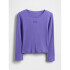 FRCH LS RIBBED TEE BLUE IRIS 2