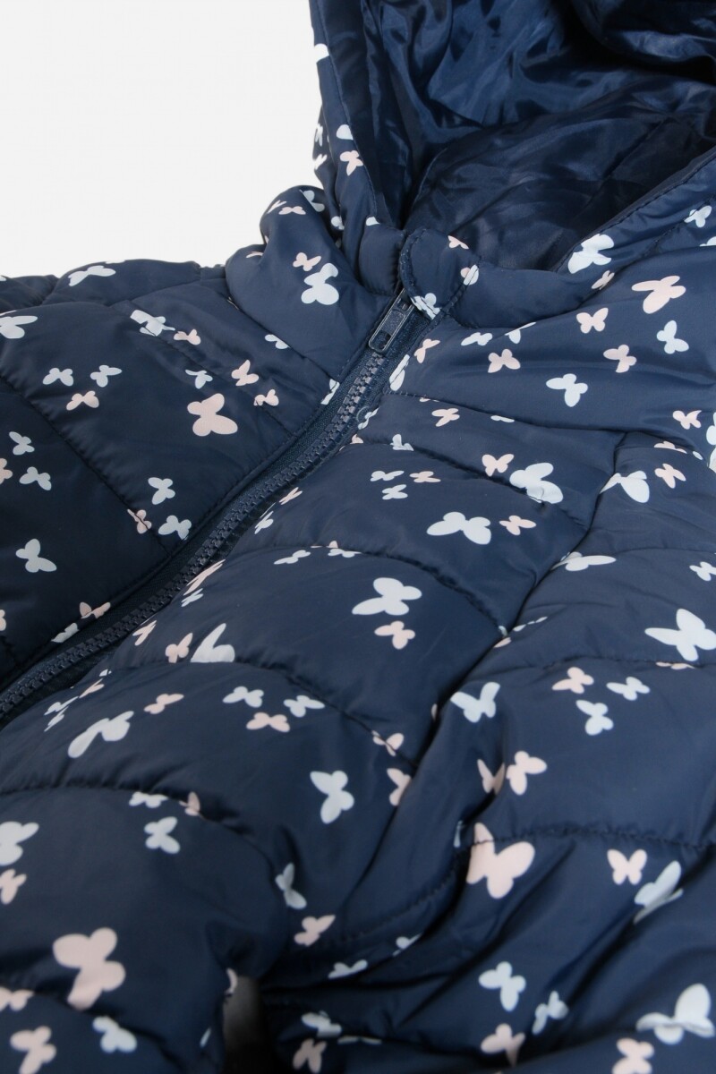 Campera puffer básica AZUL MARINO