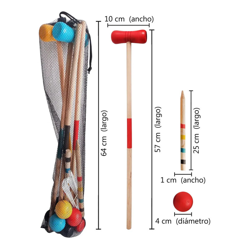 Croquet de madera en bolsa Croquet de madera en bolsa