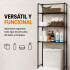 Mueble Organizador Multiuso Inodoro 3 Estantes Acero Inox Negro 1