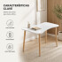 Escritorio Combohome Milan Mesa 100 Cm Laqueada Home Office Color Blanco