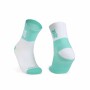Medias Running Bicolor Unisex Blanco/aqua