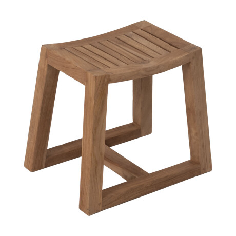 TABURETE BORDE MADERA-DE-TECA NATURAL-BEIGE NATURAL