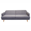 SOFA CAMA NORDICO - EASY CLEAN GRIS - ALMOHADONES TRAMADOS GRIS - PATAS MADERA CLARA SOFA CAMA NORDICO - EASY CLEAN GRIS - ALMOHADONES TRAMADOS GRIS - PATAS MADERA CLARA