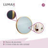 Espejo redondo de pared Lumax Diámetro 50cm Dorado