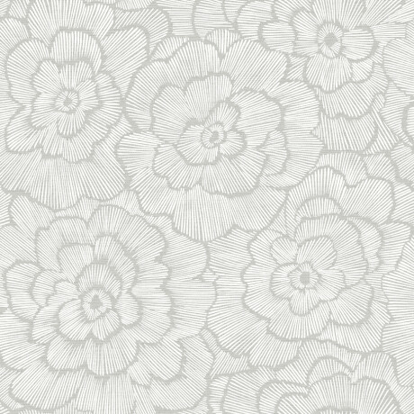 COLECCIÓN PACIFICA - PERIWINKLE LIGHT GREY TEXTURED FLORAL - N/A