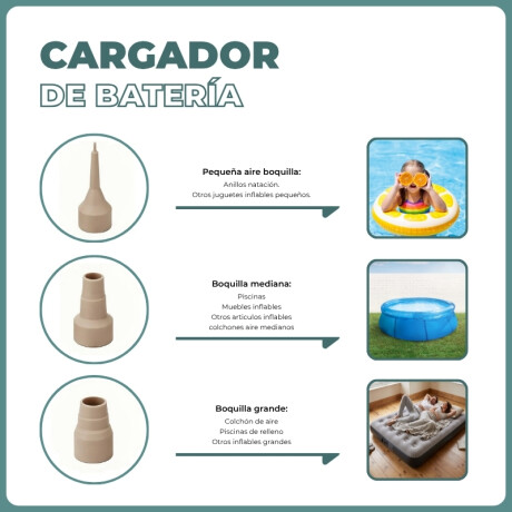 Cargador de Batería Luft para Colchones Inflables con Bomba Eléctrica Cargador de Batería Luft Para Colchones Inflables