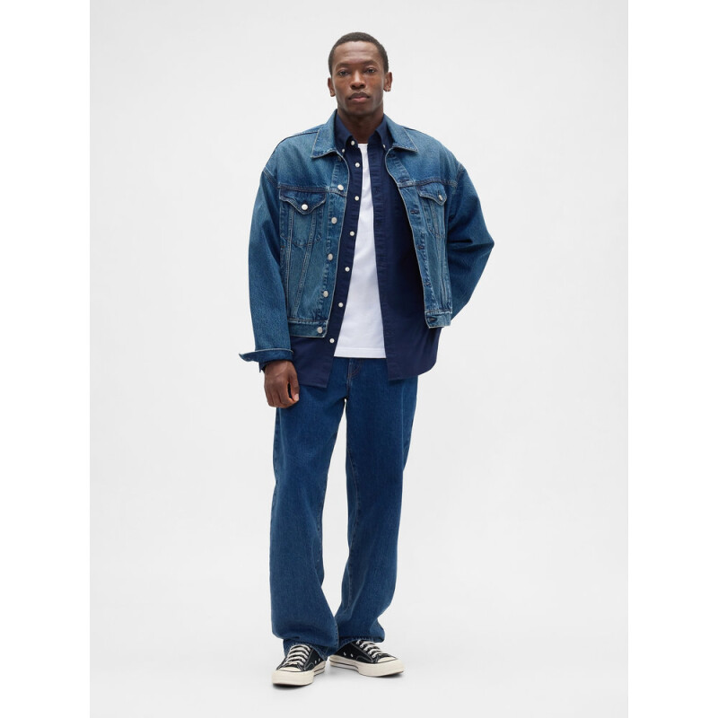 INTL LS STANDARD OXFORD - LOGO TAPESTRY NAVY