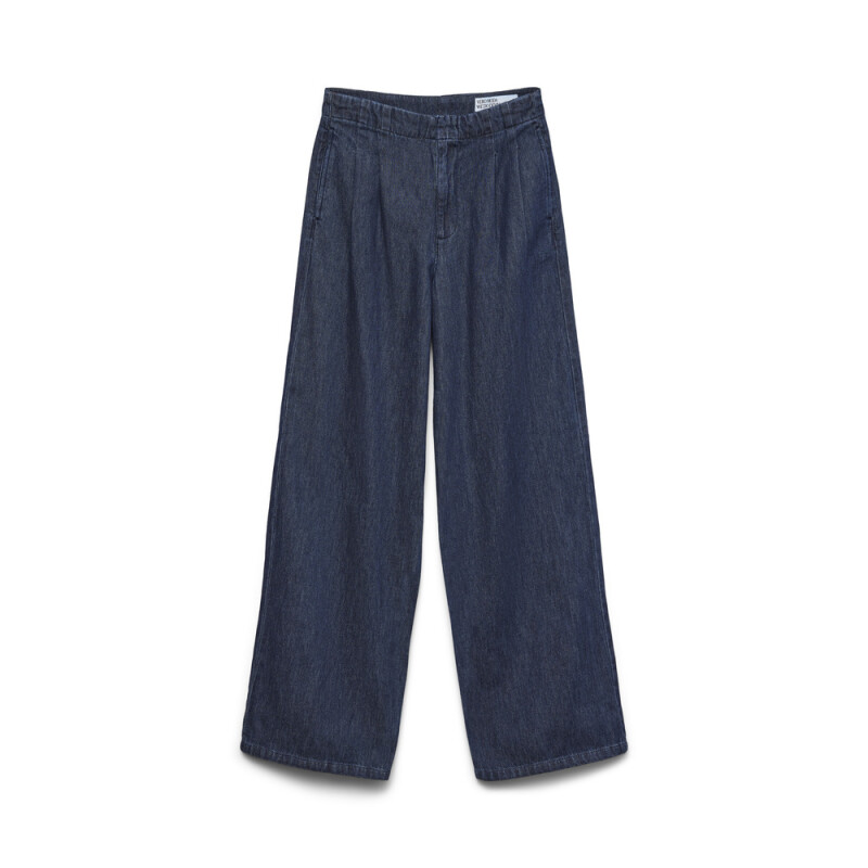 VMRAE HR WIDE JEANS MIX Dark Blue Denim